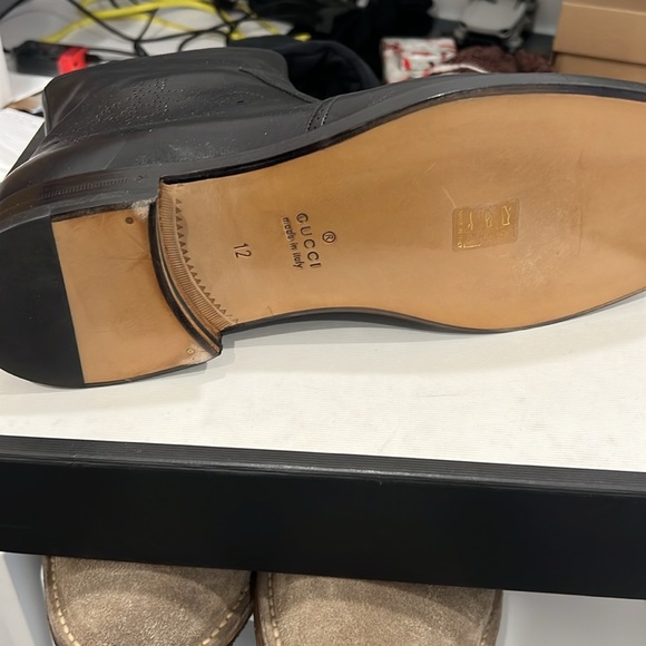 Brand new in the box Gucci black leather boots size 12 - Picture 3 of 6